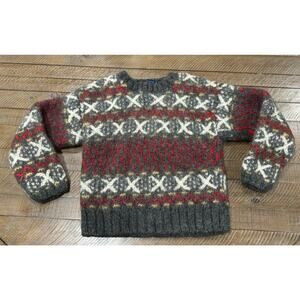 Hathaway 80's - 100% WOOL - TIGHT/THICK Wool Pullover Sweater - Sz L